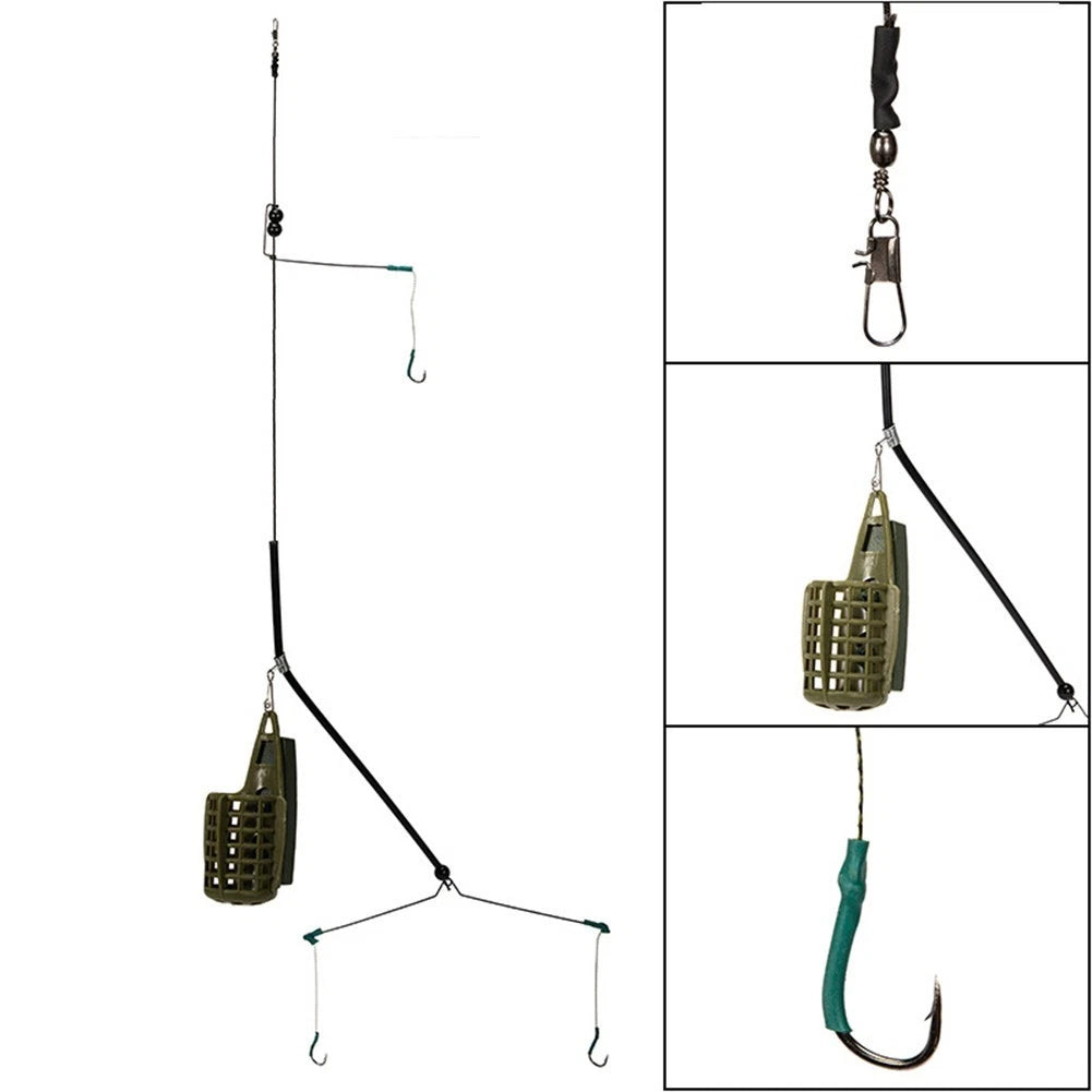 Feeder Basket Baits Cage Hook Set for Carp Fishing Tackle Box
