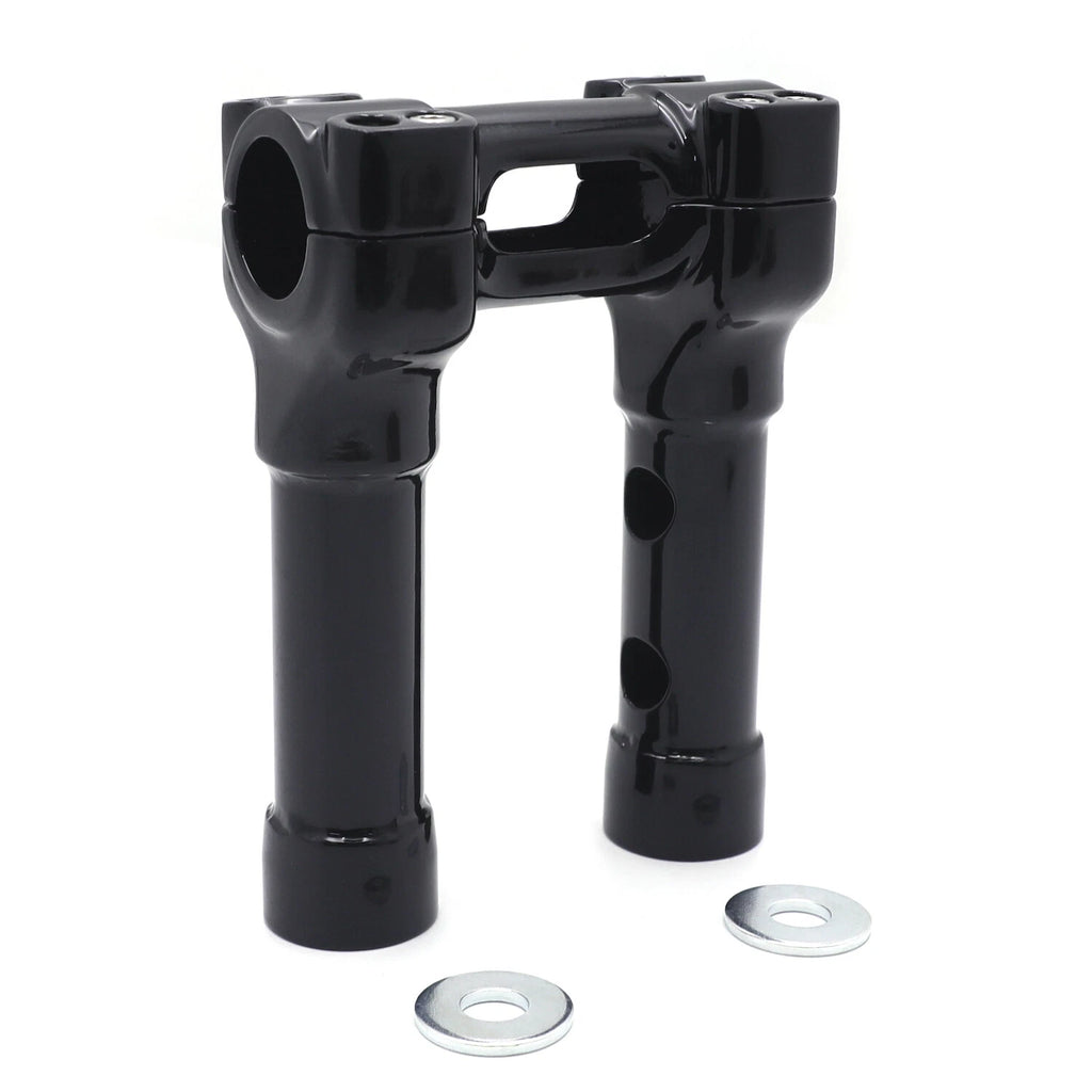 CNC Black 6" Riser Handlebar Top Clamp for Harley