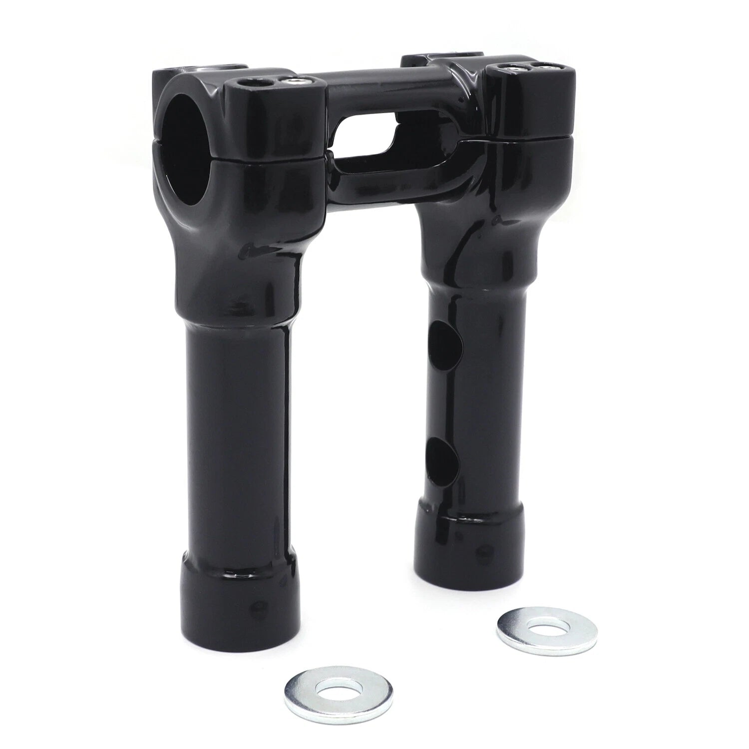 CNC Black 6" Riser Handlebar Top Clamp for Harley