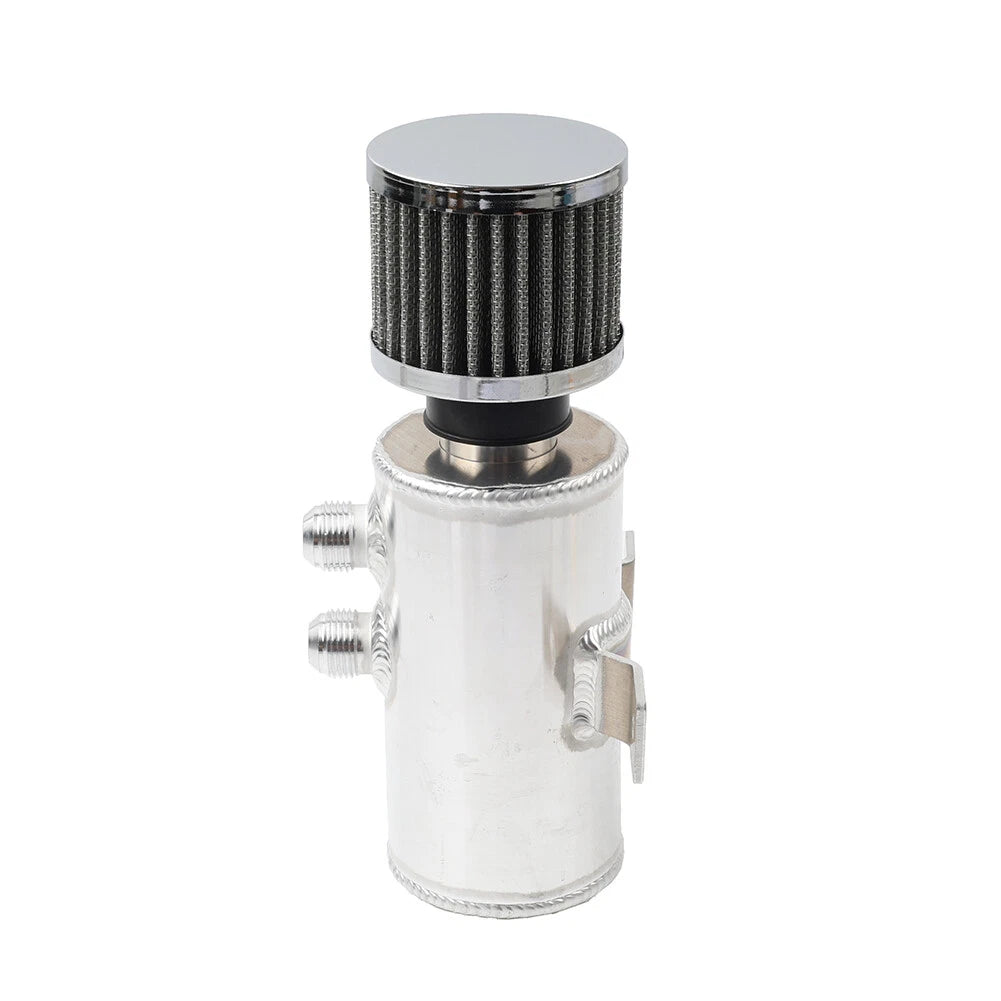 Universal 750ml Chrome Baffled Oil Catch Can Oil Separator with Breather Filter