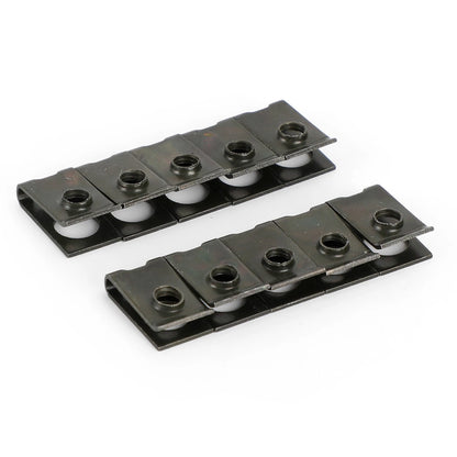 Set of 10 Zinc Plated Spring Spire C Clips U Nuts for M5