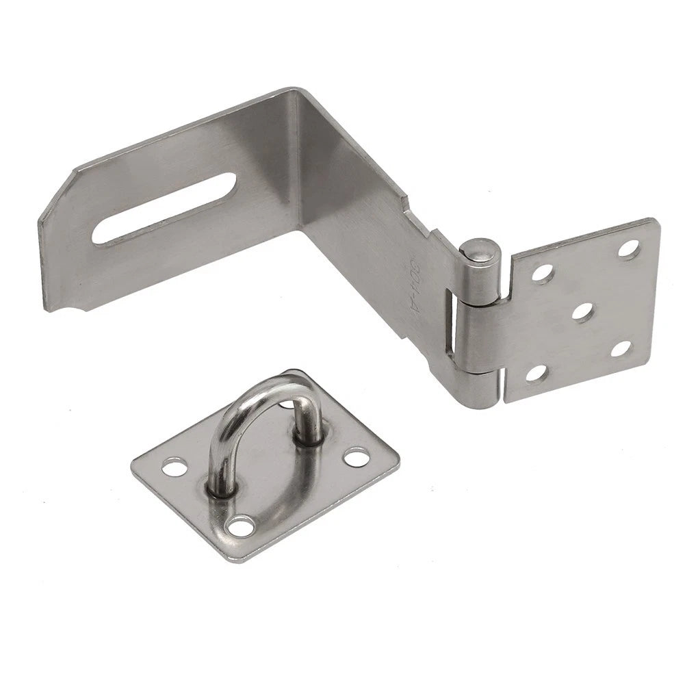 Door Hasp Lock Latch for Home Security (No Rust, Four Holes)