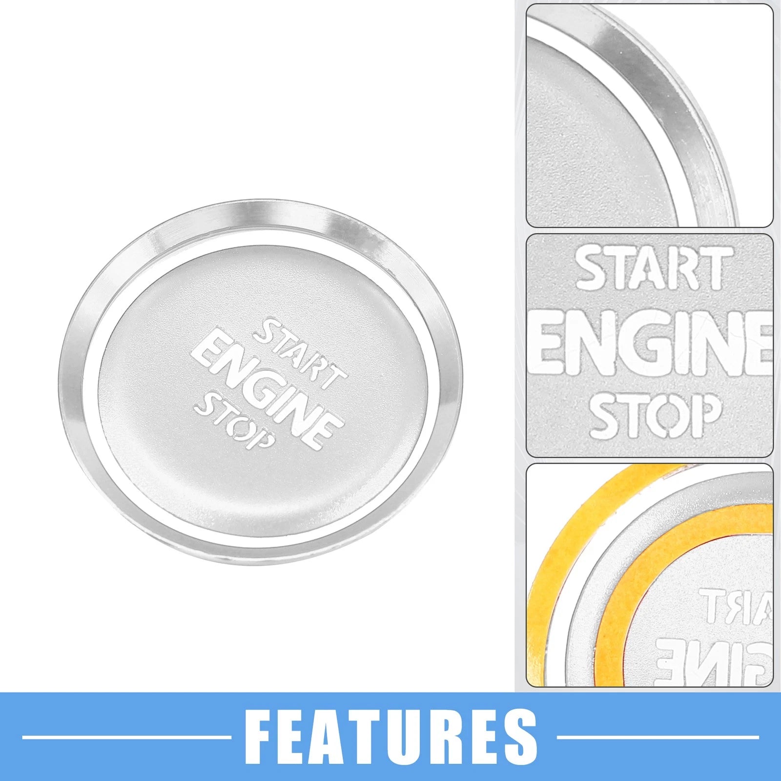 Engine Start Stop Ignition Button Cover Replacement for Volkswagen CC (2010–2017)