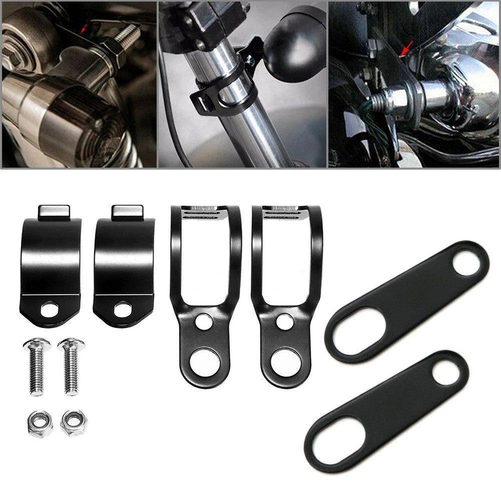Motorcycle Turn Signal Relocater Holder Fork Clamps Shock Bracket For Cafe Racer