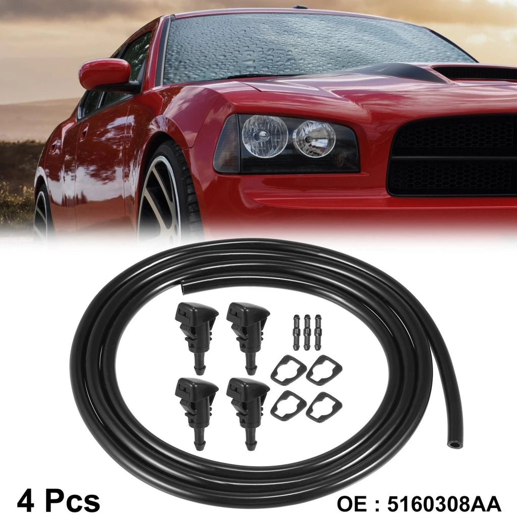 Front Windshield Washer Nozzles Set of 4 for Dodge Caliber (2007–2012)