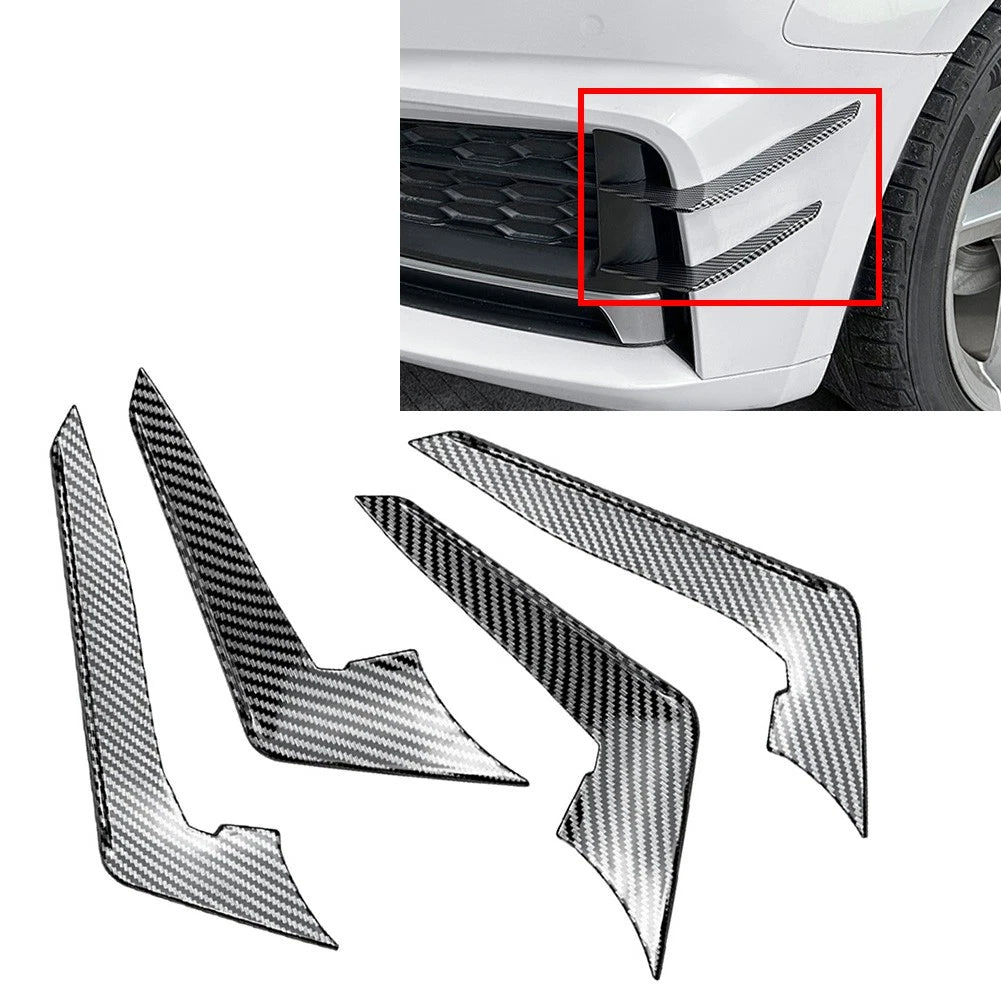Front Bumper Side Air Vent Trim for Audi A5 S5 (2017–2020) Carbon Fiber Black