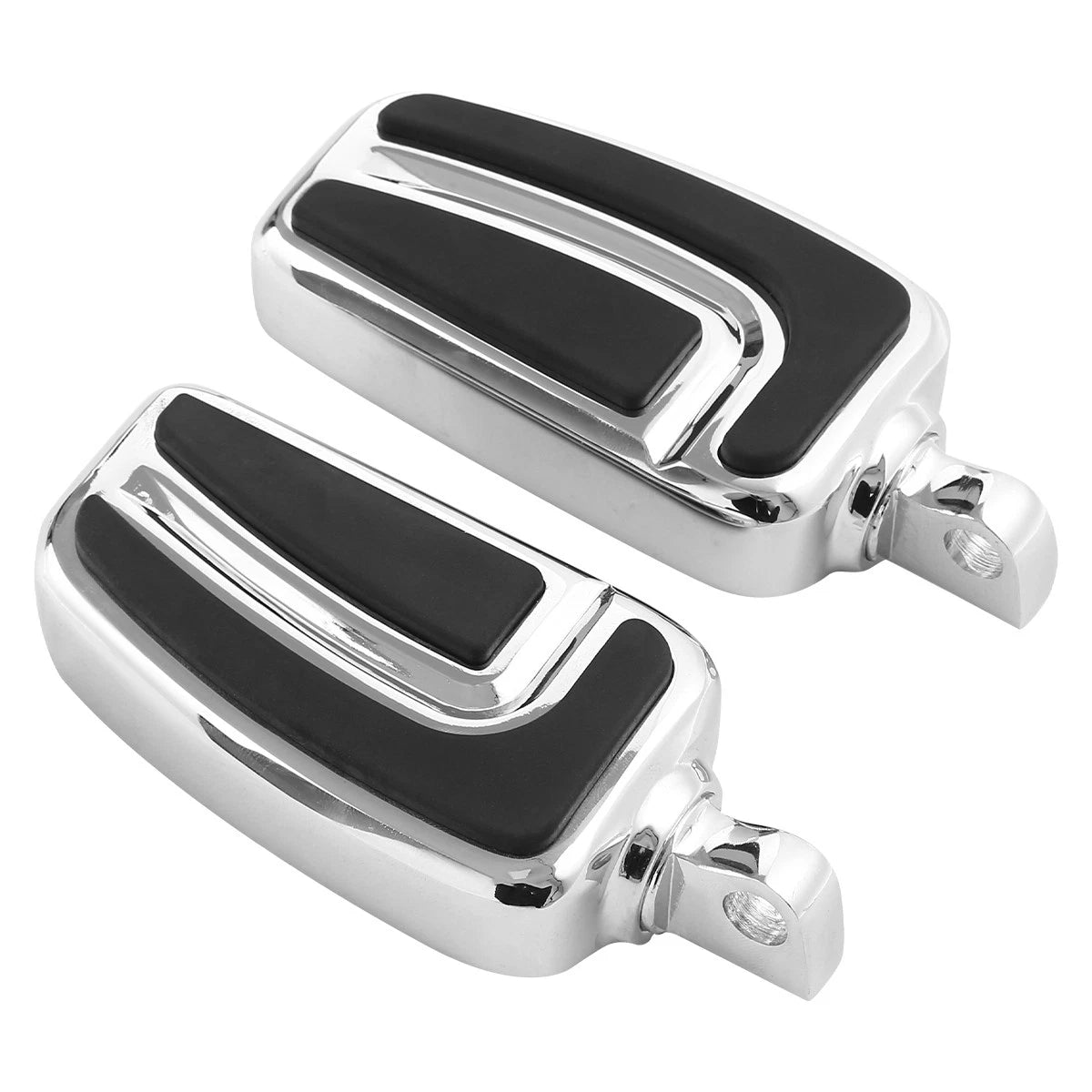 10mm Male Mount Footpegs for Harley Touring Road Electra Glide (Chrome)