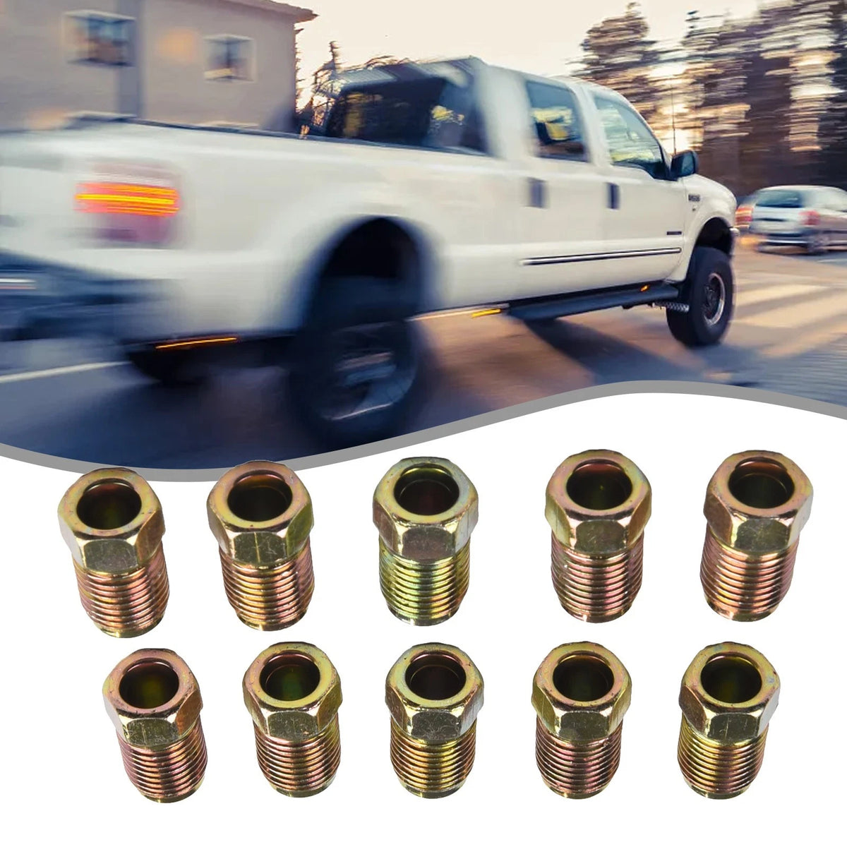 Set of 4 Bronze Tone M10x1.0 Car Nuts for