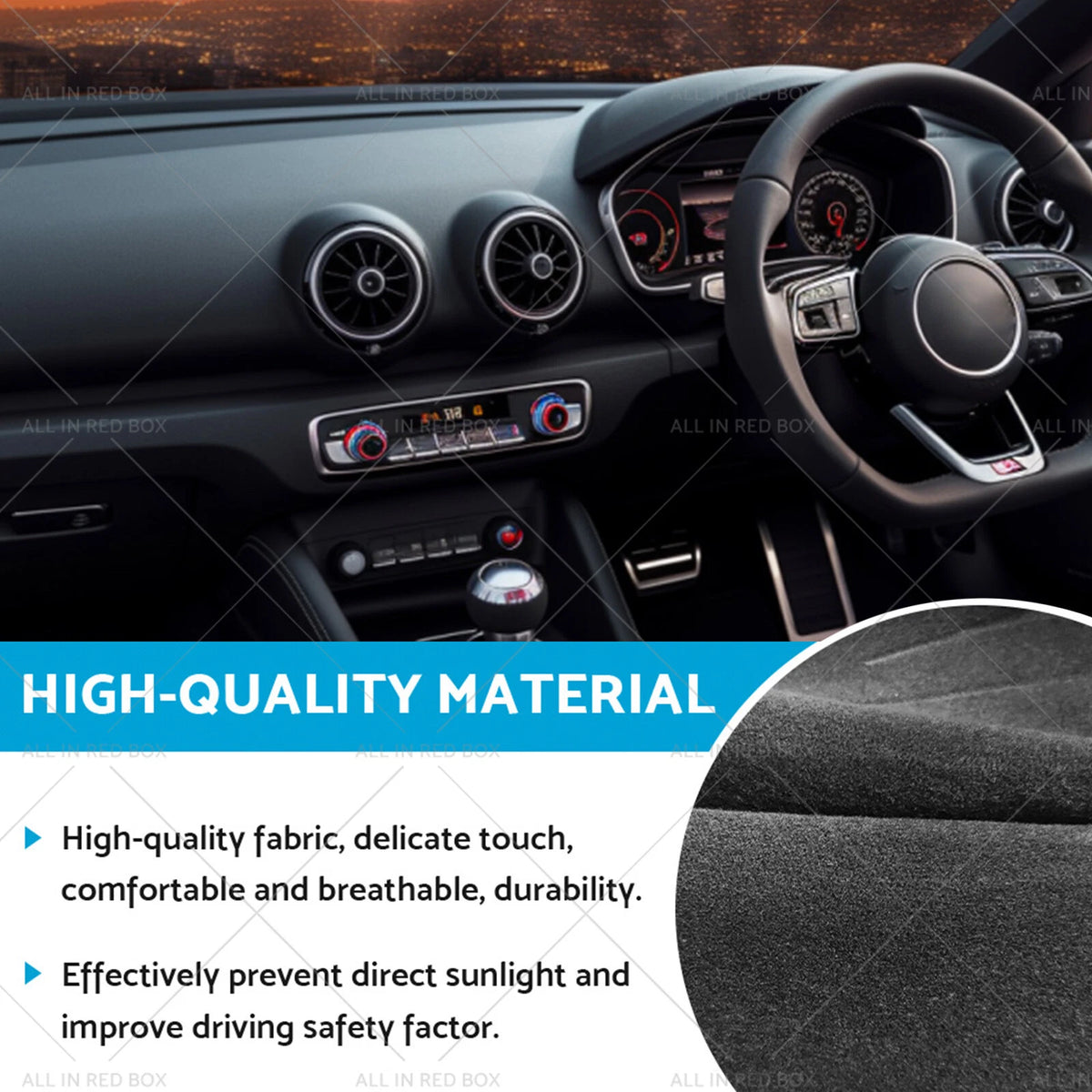 Dash Mat Dashboard Cover for Audi A3 S3 RS3 8V (2013–2018) Non Slip