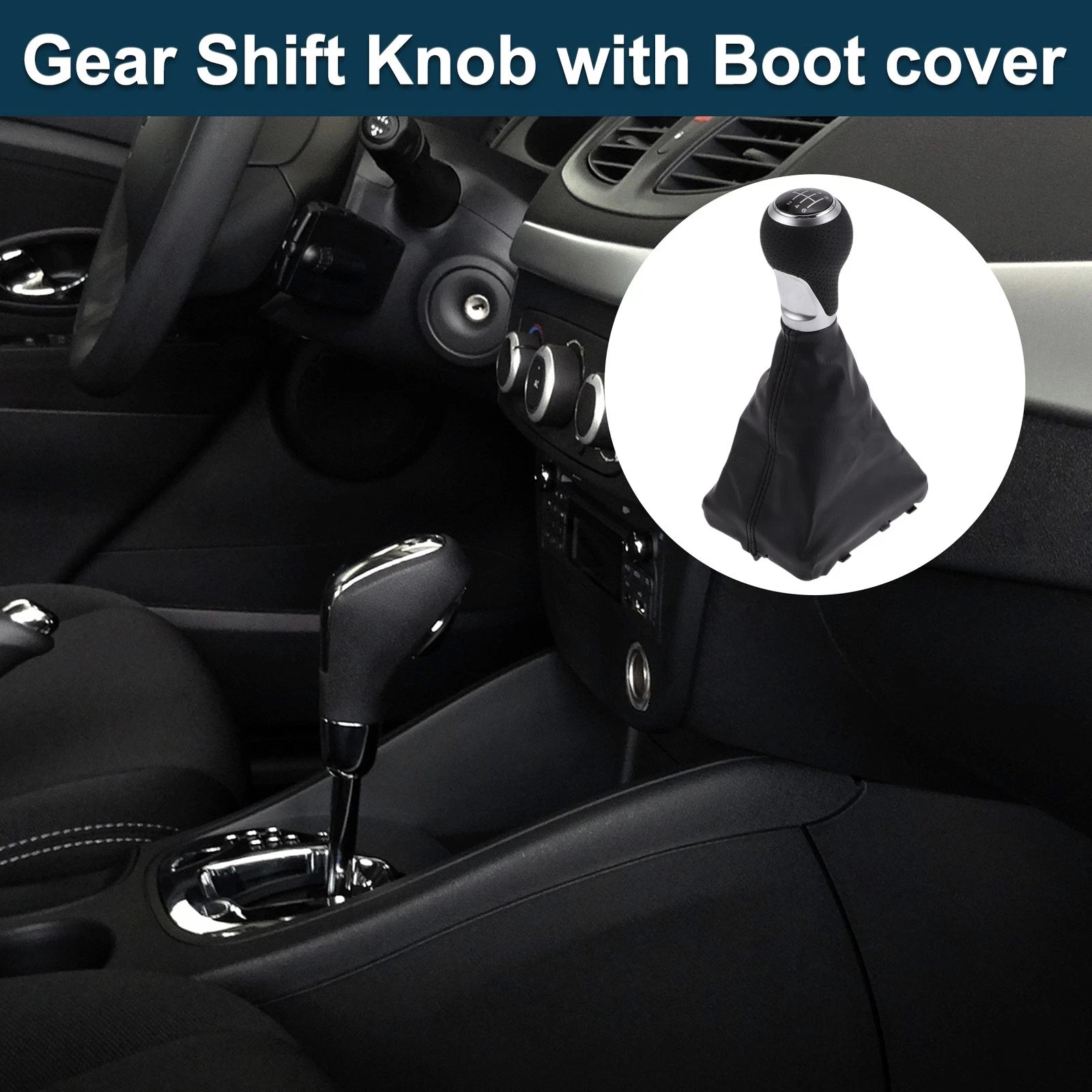 6 Speed Gear Shift Knob with Cover for Audi A6 (2005–2011)