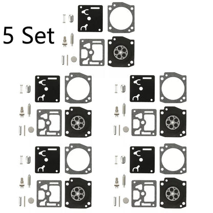 5Set Carburetor Kit Replace For Husqvarna 340 345 346 350 346XP Zama RB-122 Carb