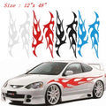 Flame Decal Set for Auto Graphic Body Car Truck Vinyl Sticker (12"x 48")