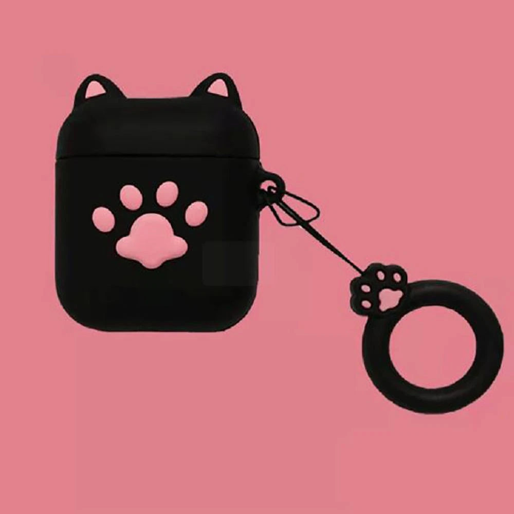Silicone 3D Cat Claw Earphone Protective Case for 1 2