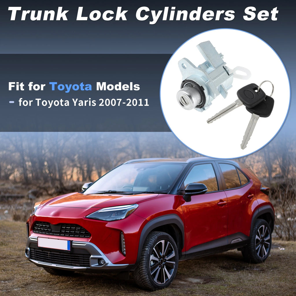 Trunk Door Lock Cylinder Kit with Keys for Toyota Yaris (2007–2011)