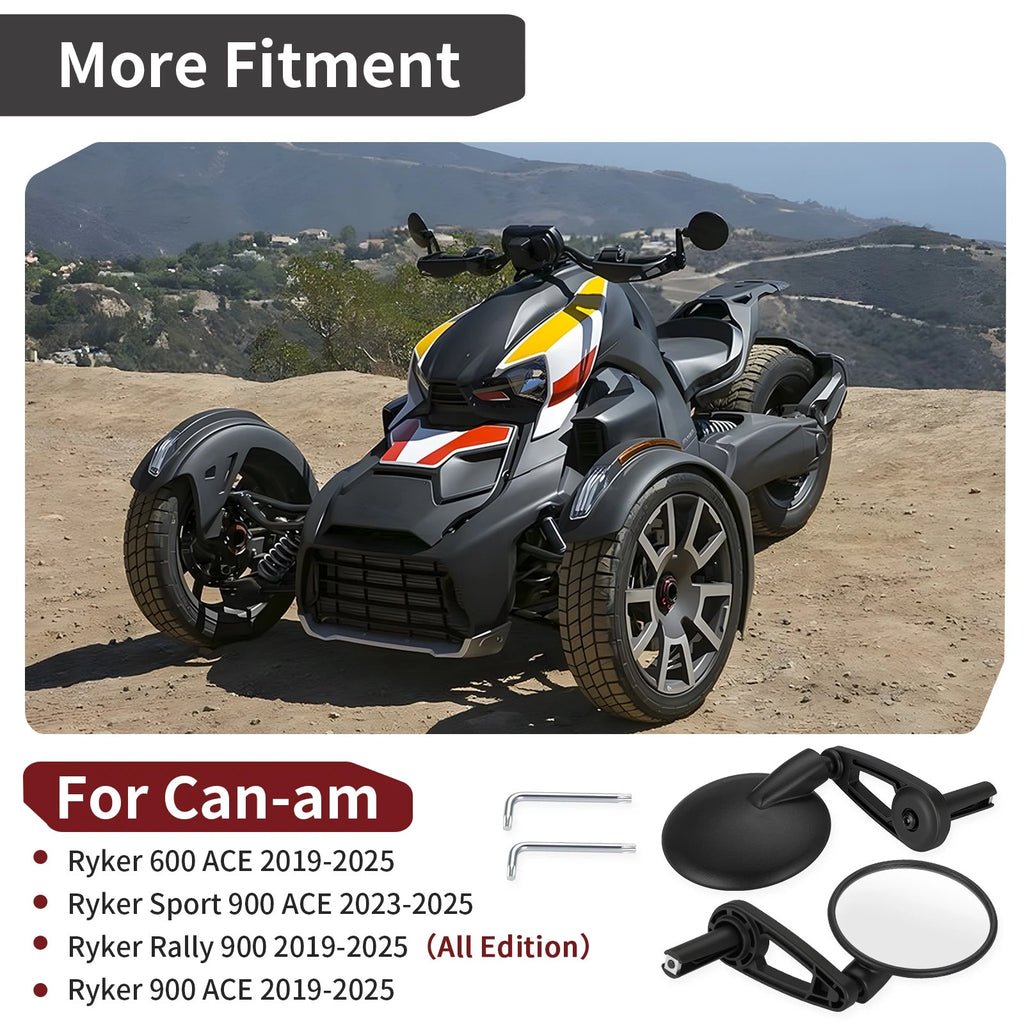 2X Mirror Assembly for Can-Am Ryker 600 900 (2019–2025) 705011225