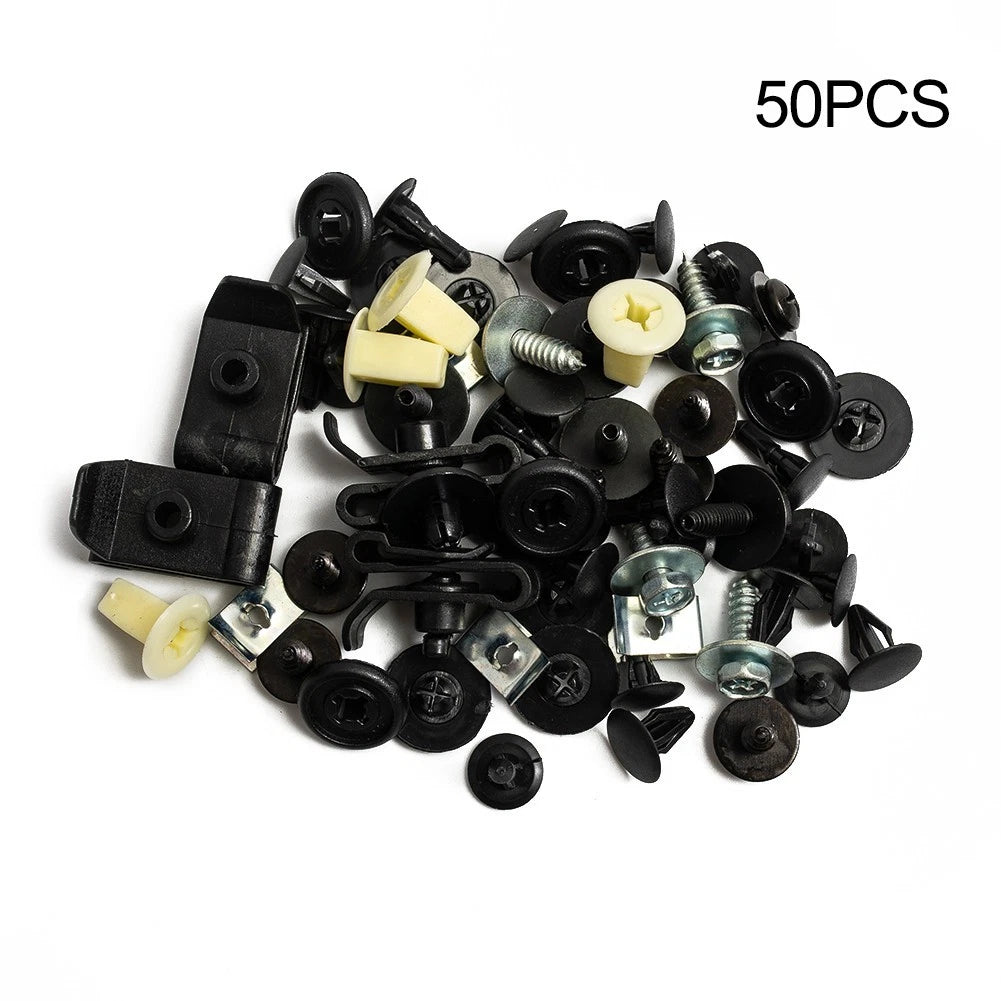 50Pcs Under Engine Mudguard Fasteners for Various Makes and Models