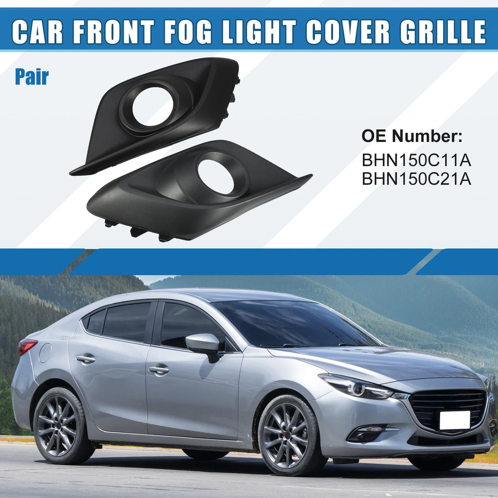 Front Fog Light Grille Cover Trim Pair for Mazda 3 (2014–2015)