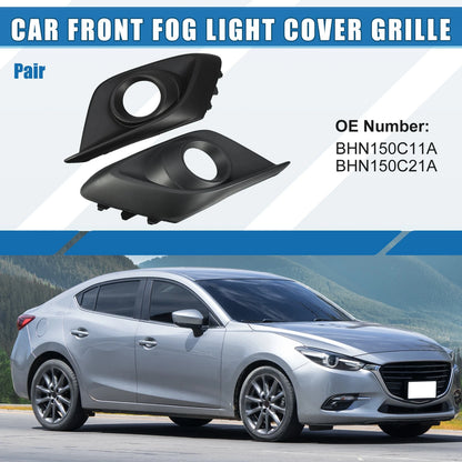 Front Fog Light Grille Cover Trim Pair for Mazda 3 (2014–2015)