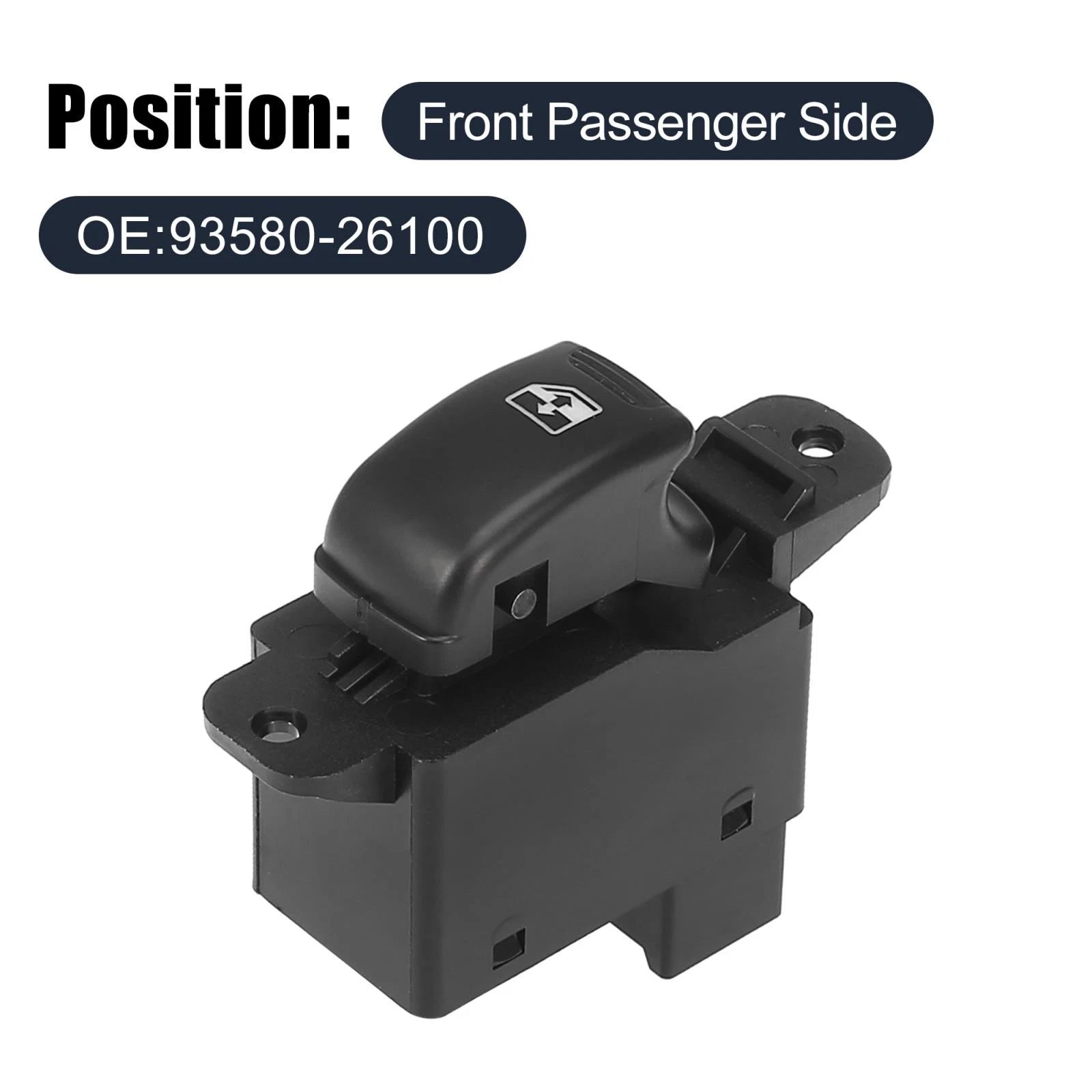 Power Window Switch Front Passenger Side Replacement for Hyundai Santa Fe (2001–2006)