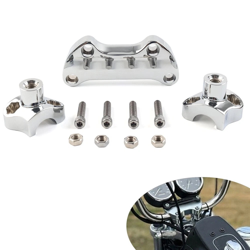 1.7" Handlebar Risers Top Clamp Fit For Harley Dyna Street bob Softail Sportster