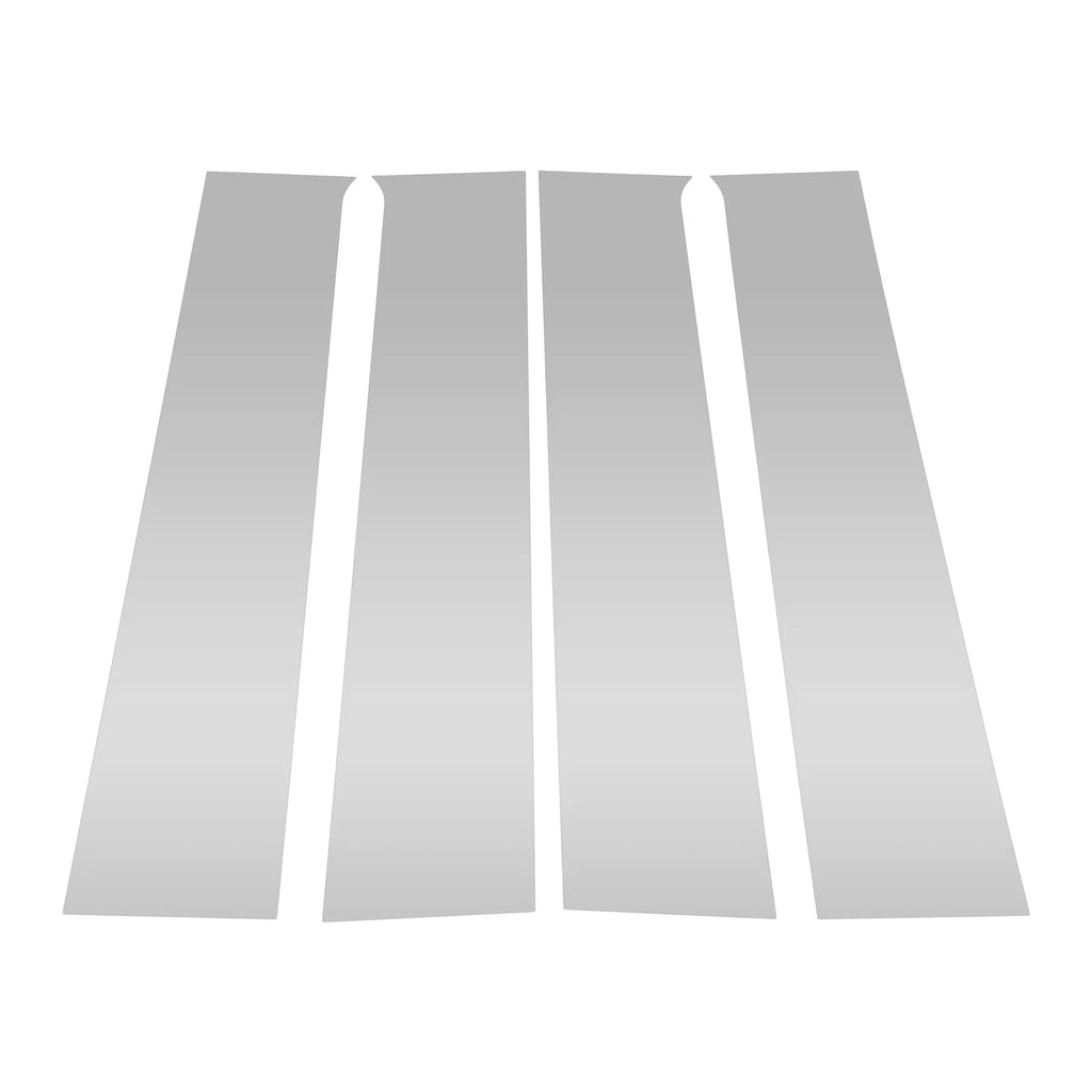Door Pillar Window Trim Set for Chevy Silverado 2014–2019 Silver Tone