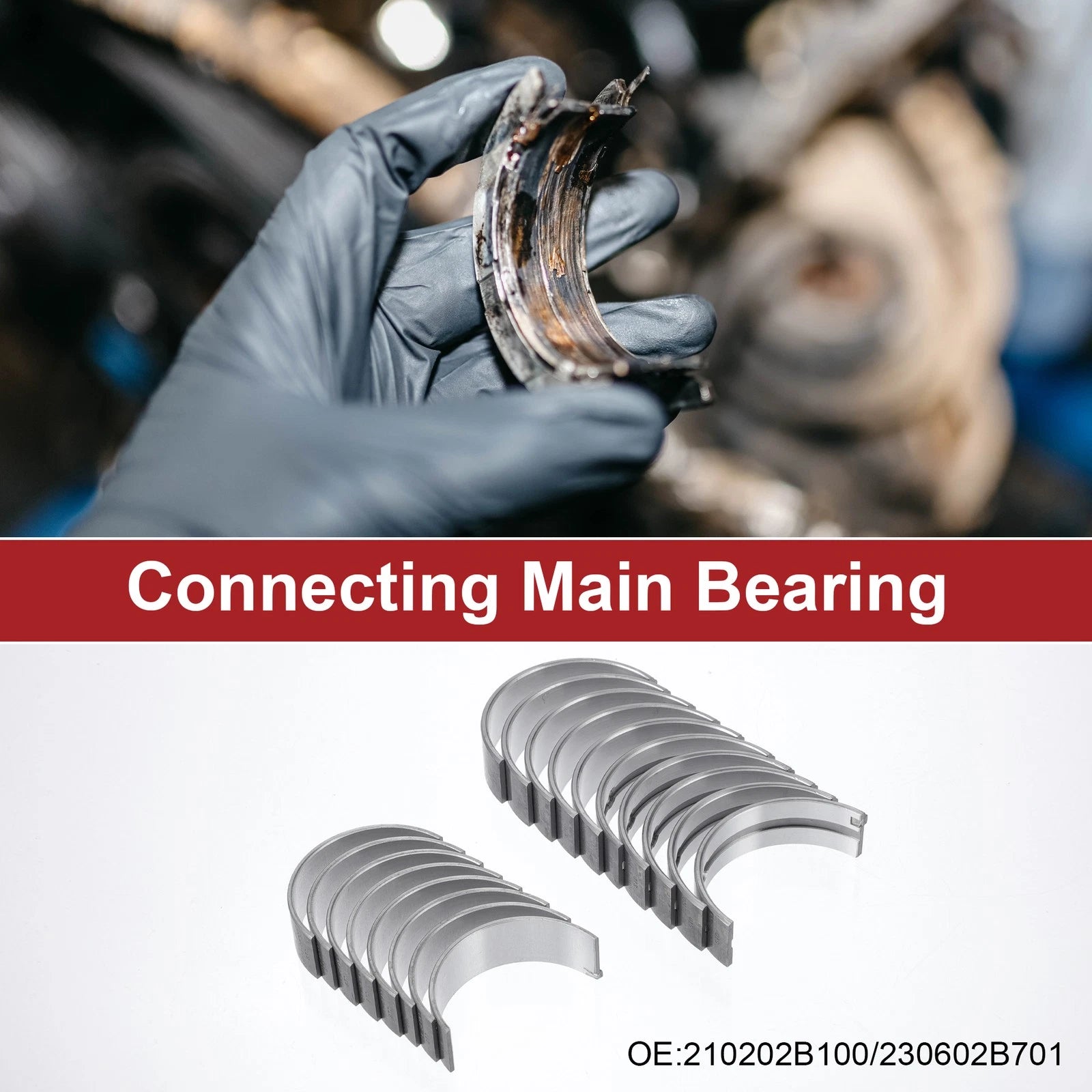 Engine Main and Connecting Rod Bearing Kit Replacement for Hyundai Elantra (2017–2020)