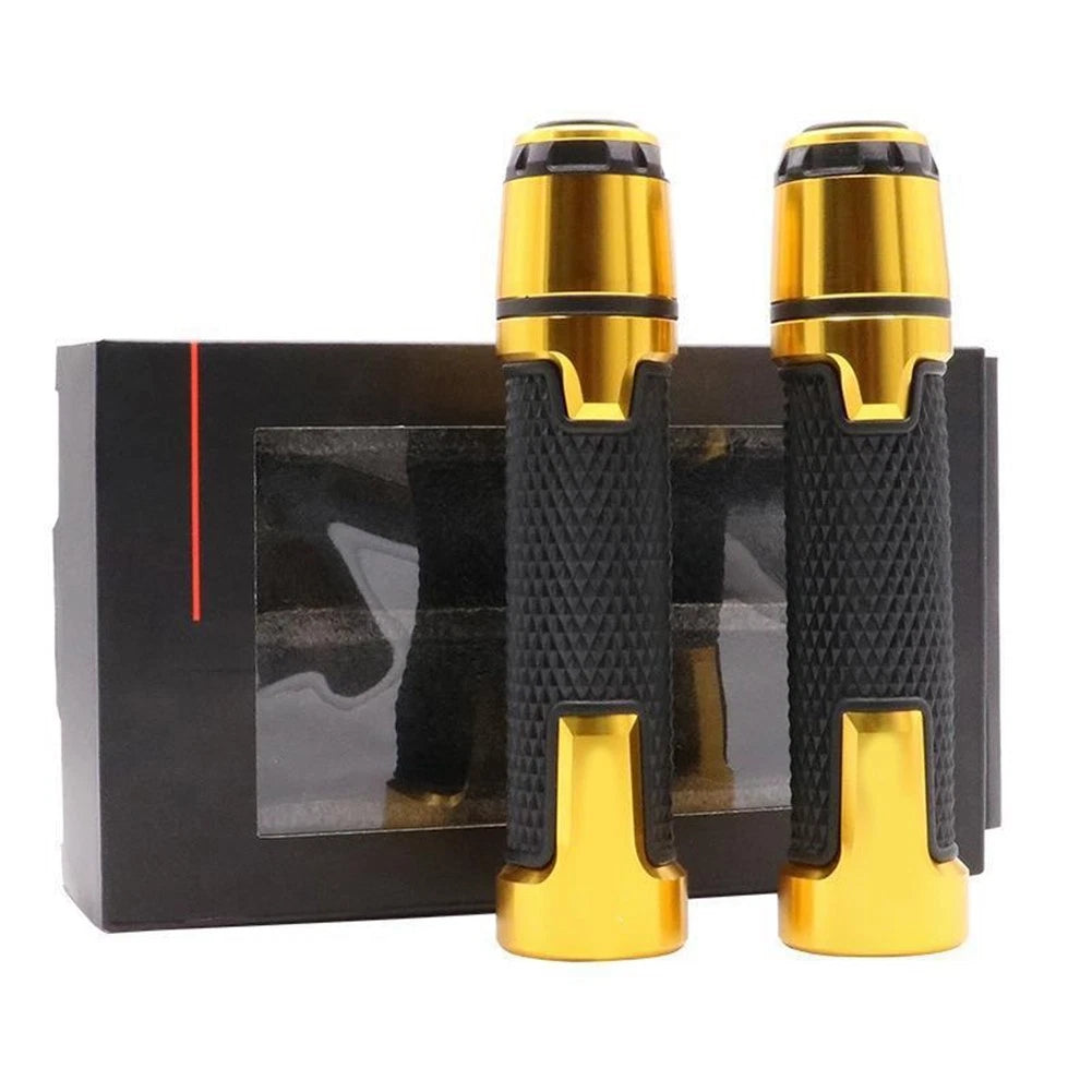 Extended Length Motorcycle Handlebar Rubber Grips for Enhanced Comfort