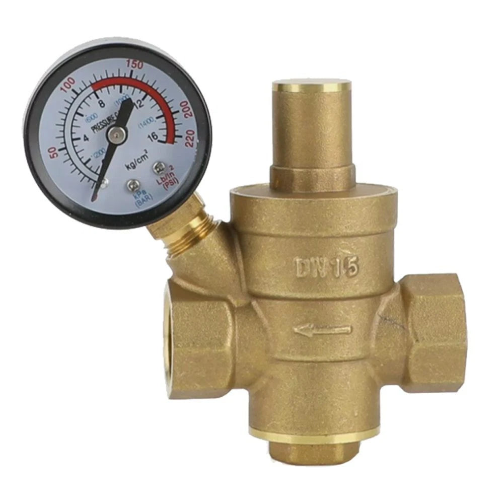 Brass Pressure Reducer 1/2-Inch Connection for Home Improvement