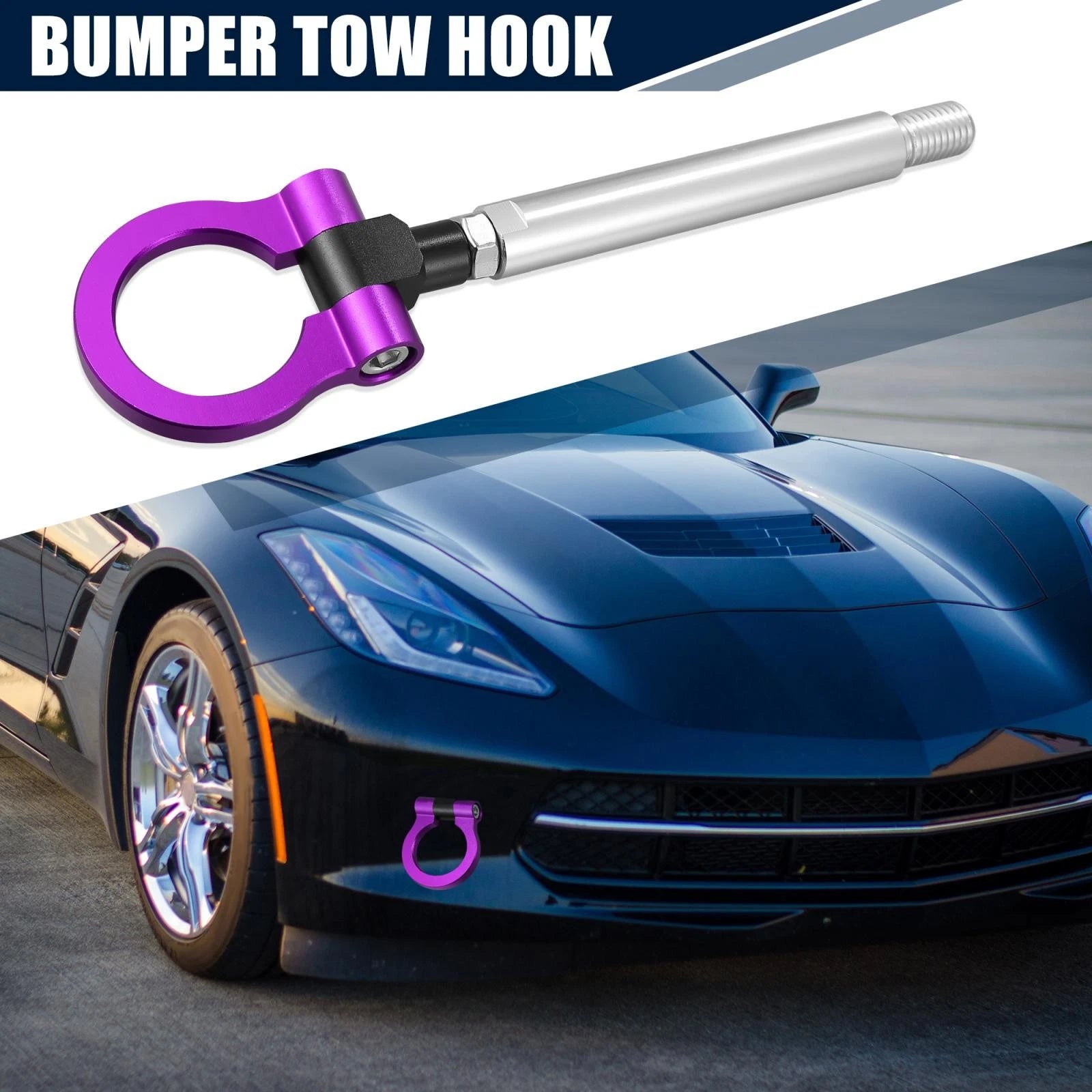 Front Trailer Tow Hook Ring Tow Replacement for Chevy Camaro 6 (2016–2024)