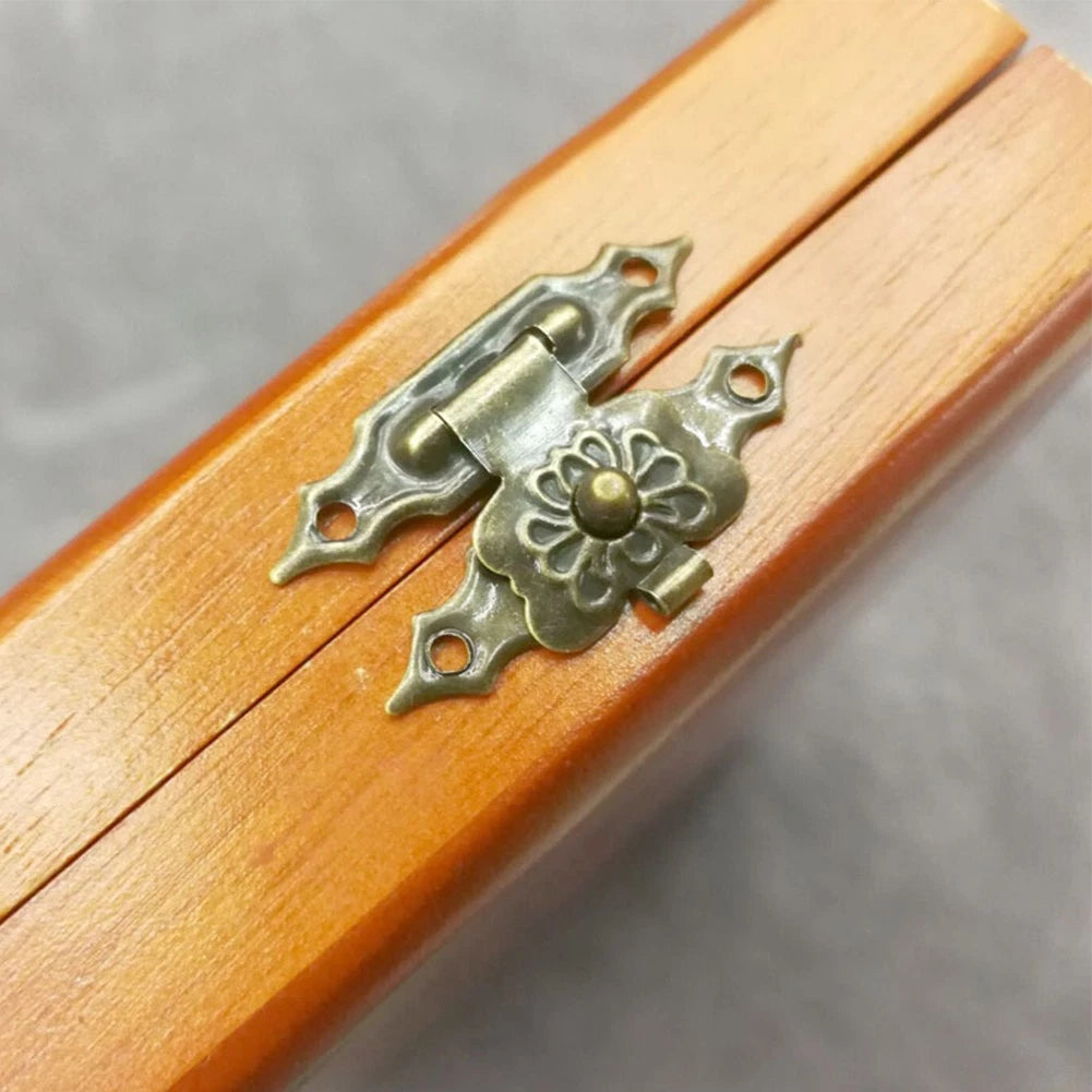 10pcs Wooden Case Hasp Latch for Mini Decorative Jewelry Chest