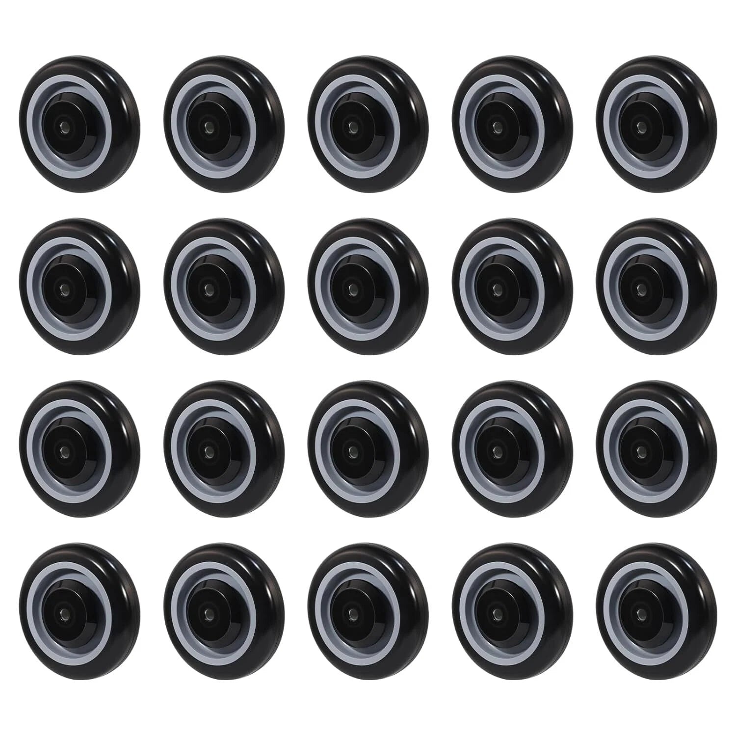 20pcs 5" Shopping Cart Wheels Kit with Axles & Bolts Replacement Caster