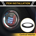 Engine Start Stop Button Switch Knob Cover Ring for Ford F-150 (2016–2021) Black