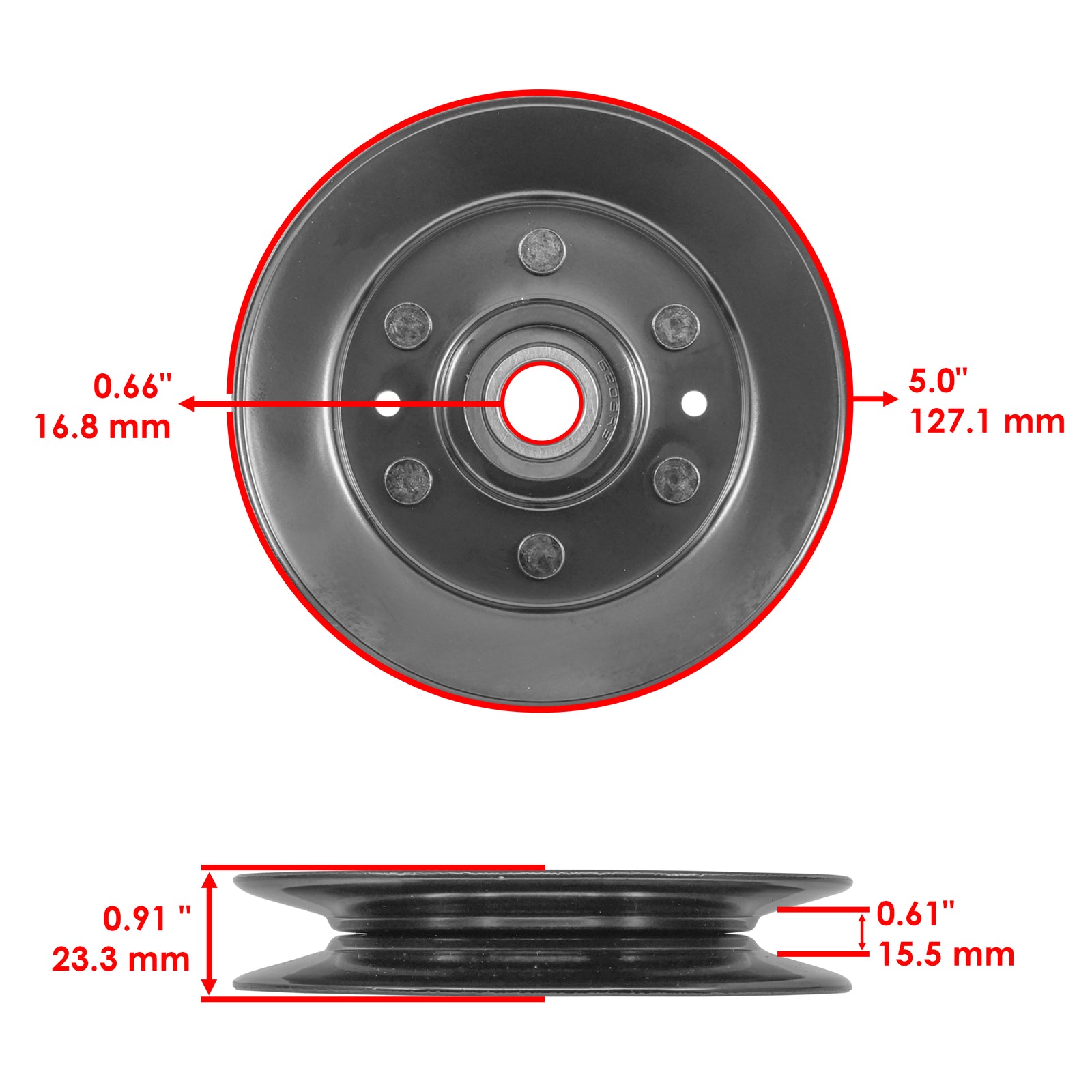 V-Idler Deck Pulley Replacement for John Deere X300 X304 42 inch (2008–2015)
