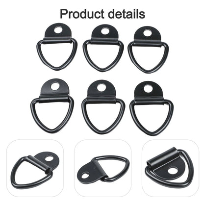 Set of 6 D Type Ring Anchors with V Type Ring for Trailer Cargo Fastening