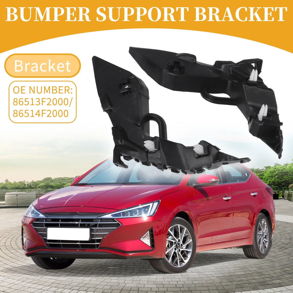 Front Bumper Support Bracket Left Side for Hyundai Elantra (2017–2018)