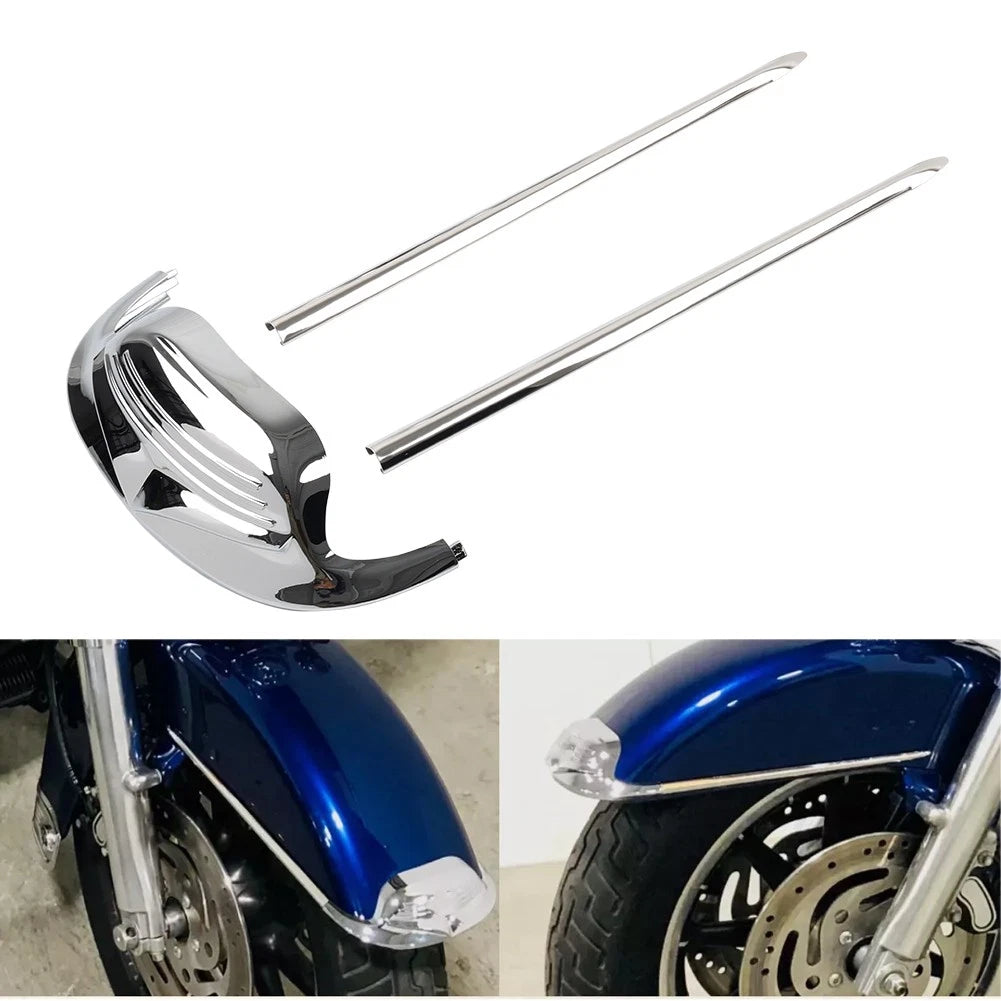 Front Mudguard Tip with Spear Trim Kit for Harley Road King Electra Glide (1994–2023)