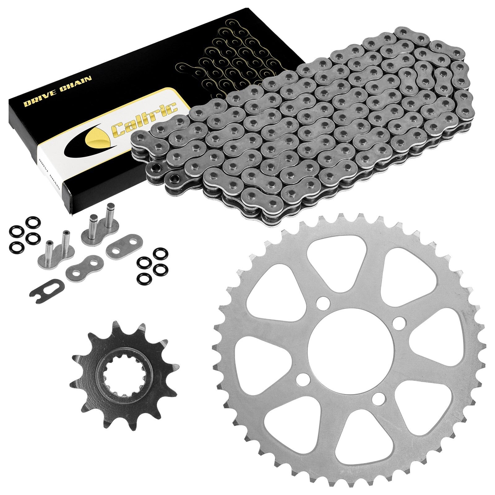 O-Ring Drive Chain Front Rear Sprockets Replacement Kit for Kawasaki Mojave (1987–2004)