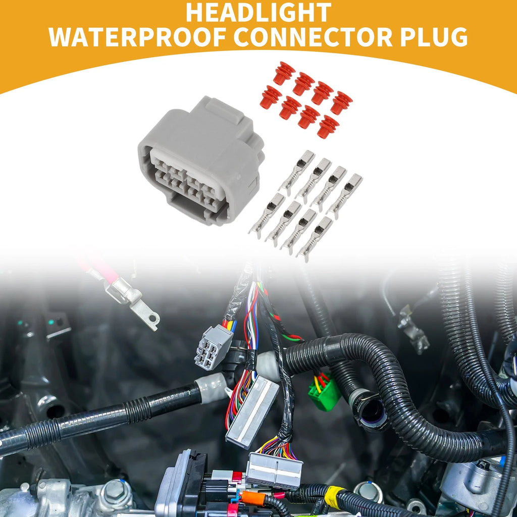 Headlight Waterproof Connector Plug Female Wire Terminal for Toyota (2005–2015)
