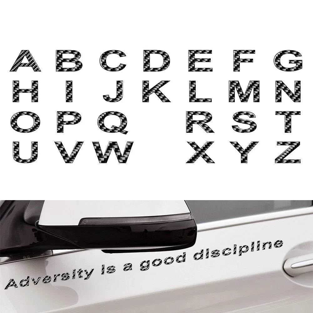Window Door Wall Badge Emblem Decal Sticker for Car (Carbon Black)