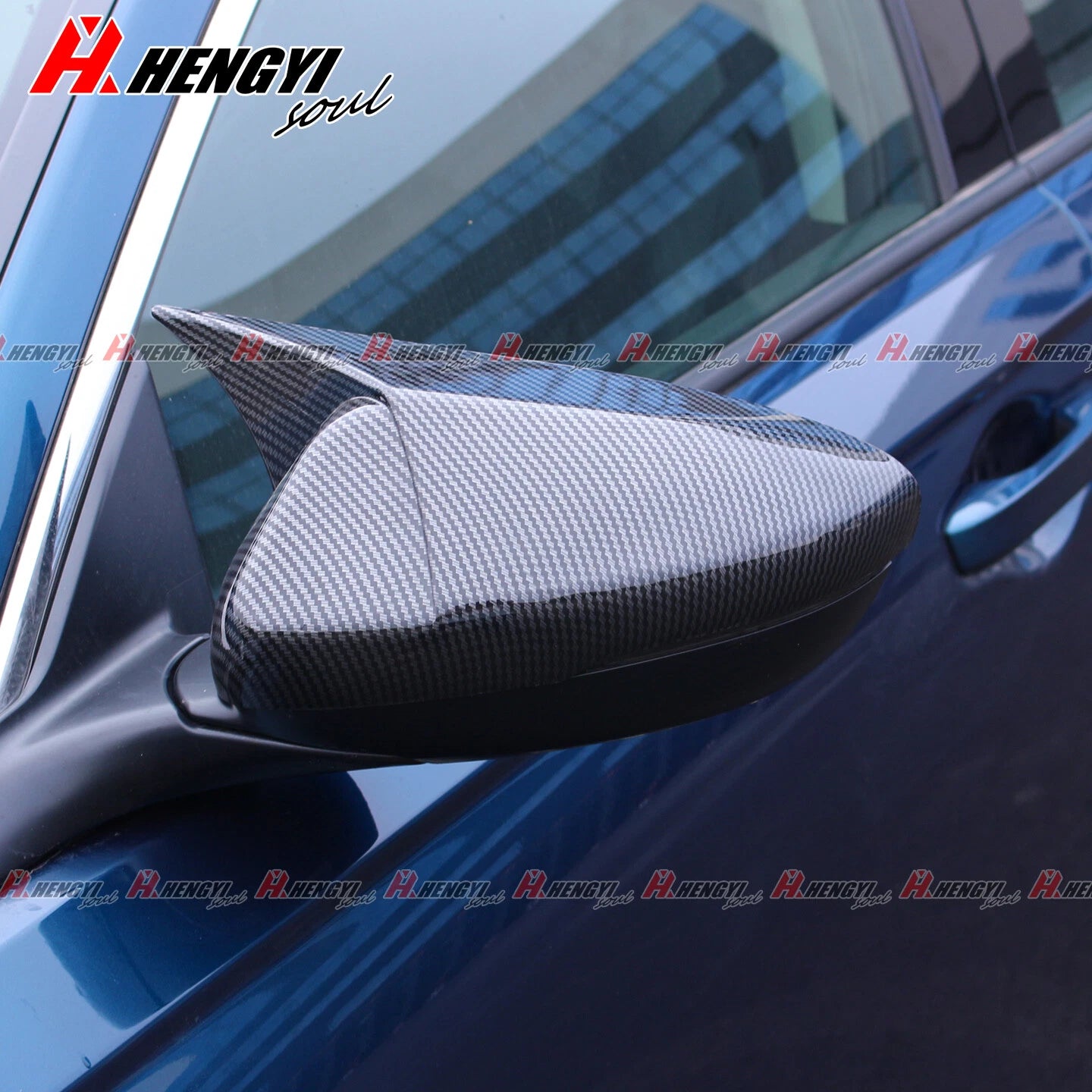 M Horn Style Side Mirror Cover Cap for Honda Accord (2023–2023) Carbon Fiber Look