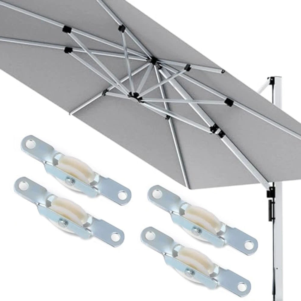 4X Parasol Rope Pulley Bracket for Patio Umbrellas (Easy Install)
