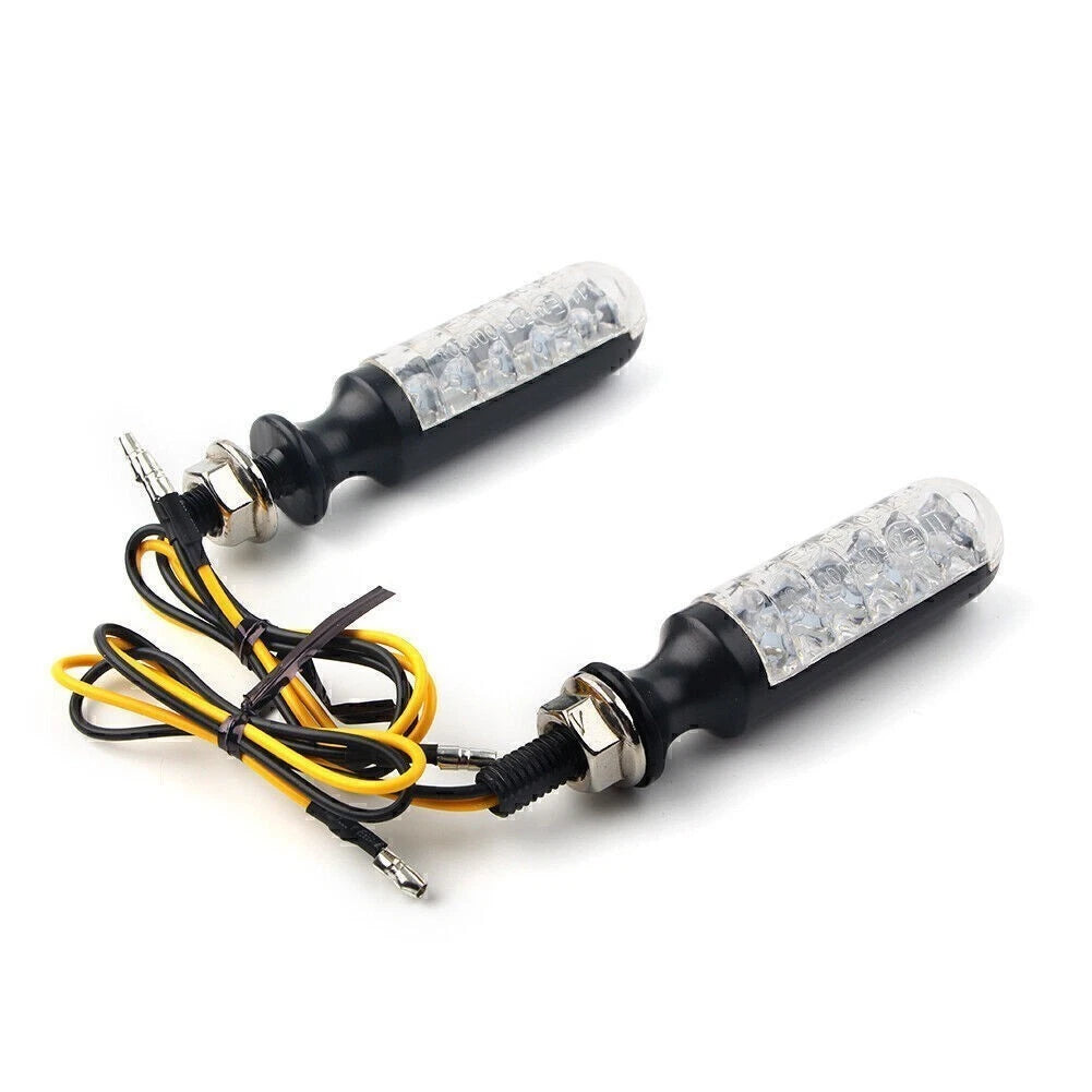 2X Universal Motorcycle Turn Signal Lights Indicator Bulbs 12V Amber