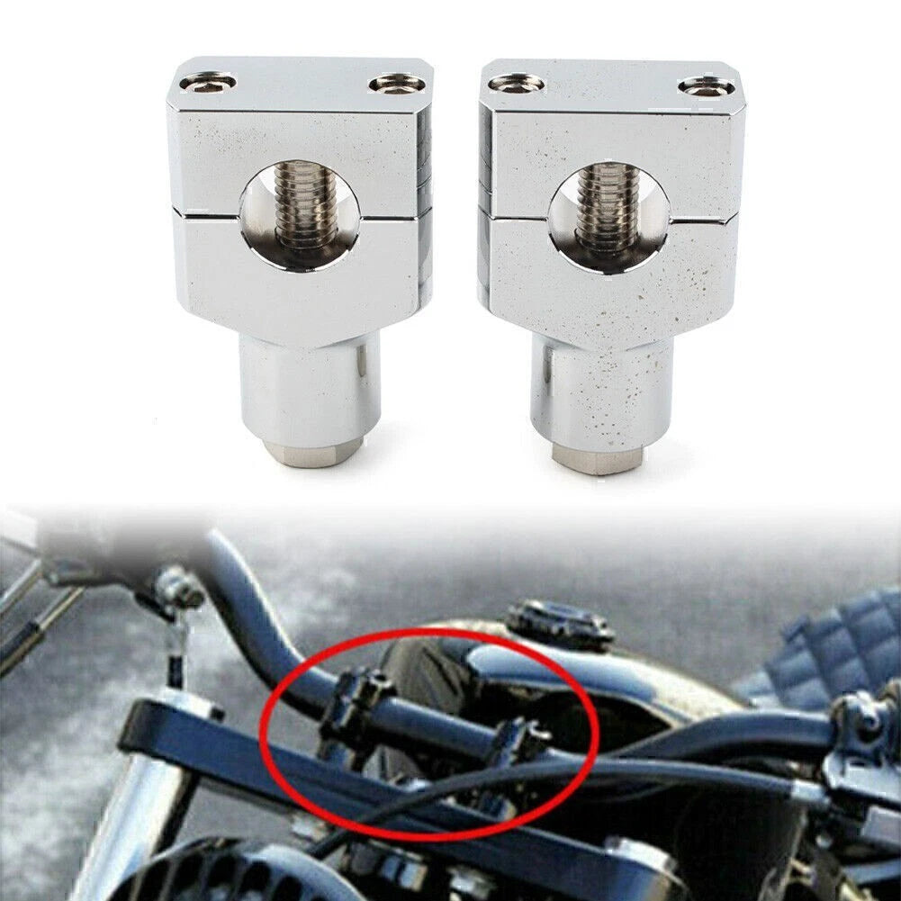 1" Handlebar Riser Clamp Mount for Harley, Kawasaki
