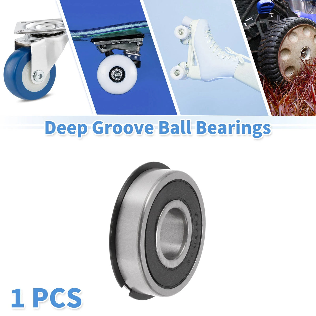 Deep Groove Ball Bearings 22x56x16mm for Scooter Skateboard (63/22NR2RS)
