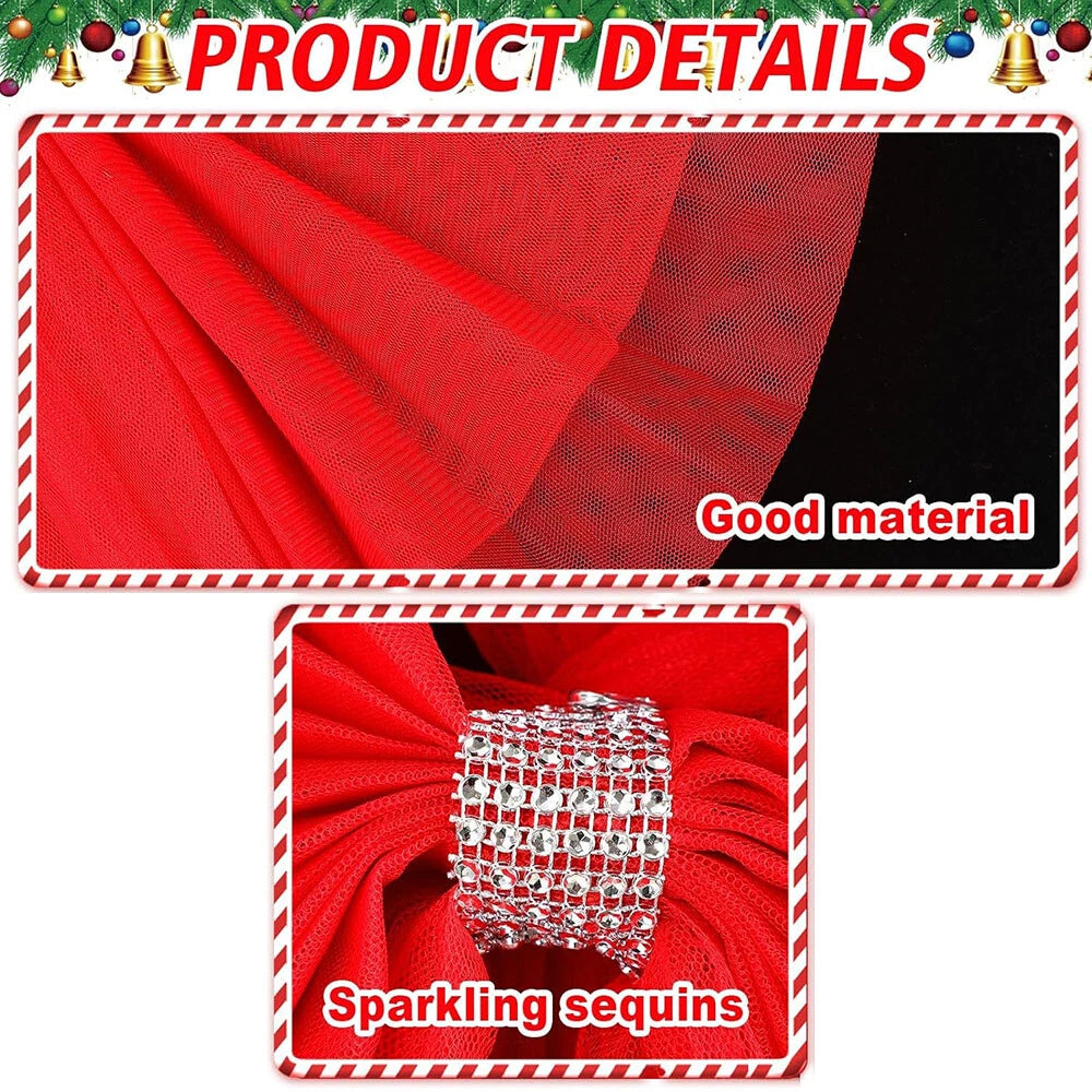 Full Door Bow Decoration Kit for Christmas (Deluxe Luxury Red)