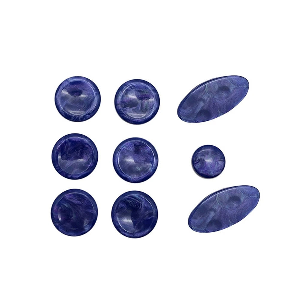 9 Pcs Saxophone Key Buttons Inlays Brown for Easy Installation