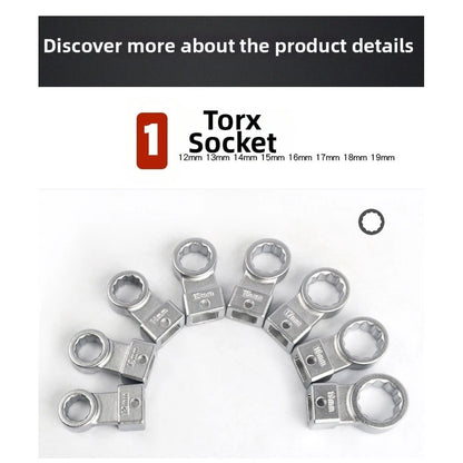 15-Piece Auto Fan Wrench Kit for Tight For Engine Compartment Applications