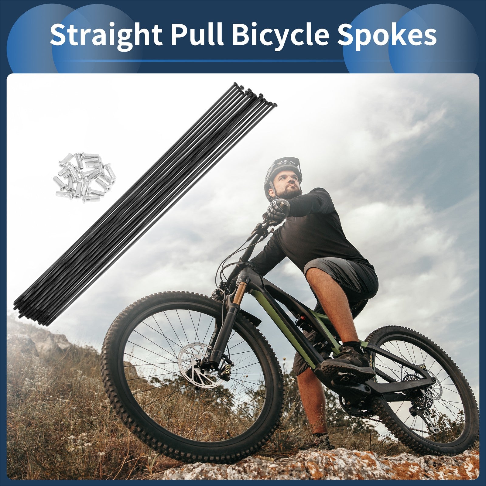 Bicycle Spokes Straight Pull Replacement 233mm Set for 20 Inch Wheels (20)