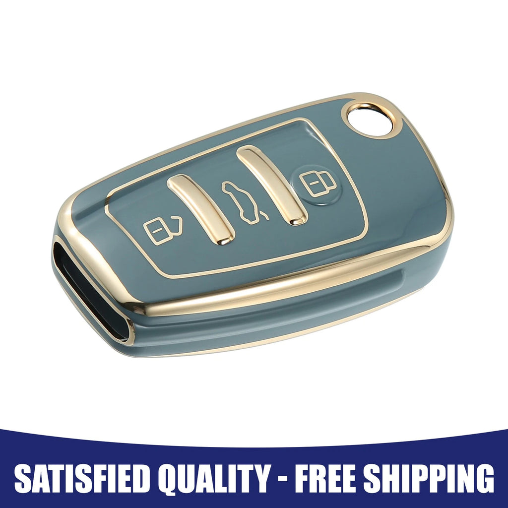 TPU Button Remote Key Fob Case Cover for Audi 3-Button (2010–2018)