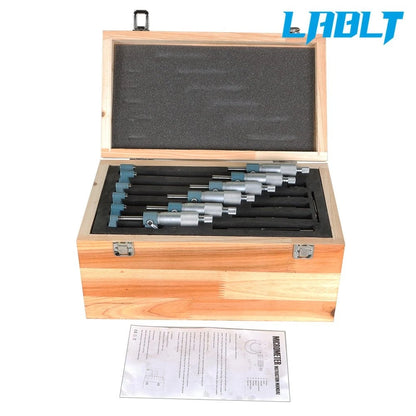 Set of 6 Precision 0-6" Outside Micrometers 0.0001" Carbide Standards